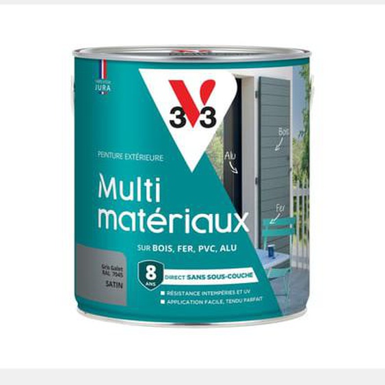 Peinture Multi-Matériaux Satin rouge basque 2,5 L