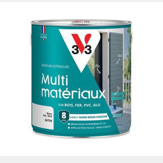 Peinture Multi-Matériaux Satin rouge basque 2,5 L