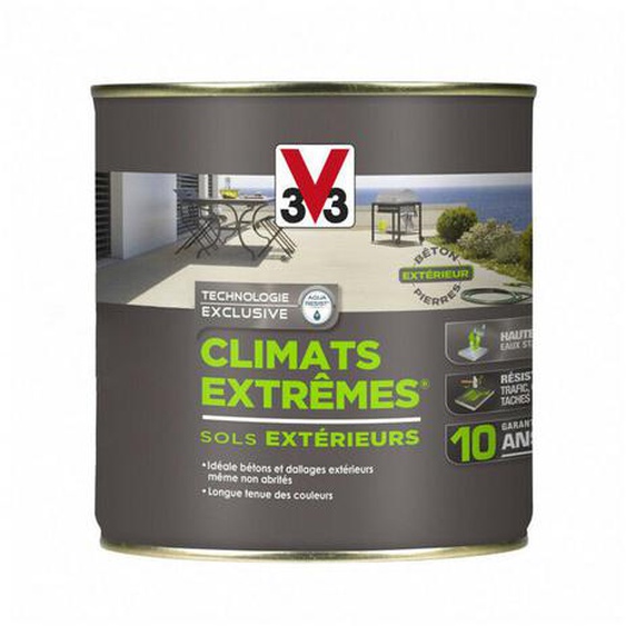 Peinture sols extérieurs Climat Extrême satin 0,5L (teinte au choix) V33 - Ton: Carbonne