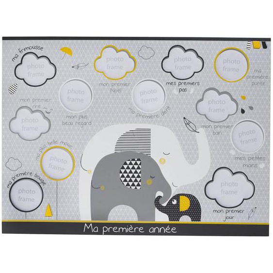 Pêle-mêle 12 Photos Éléphants - Babyfan Gris