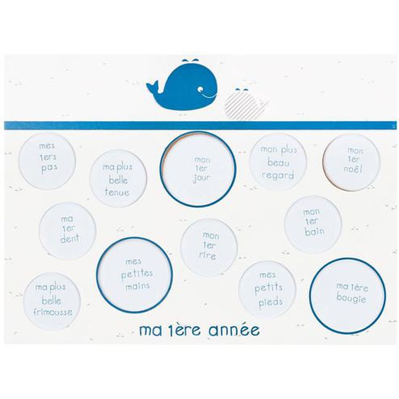 Pèle-mêle 12 Photos En Bois - Blue Baleine Blanc
