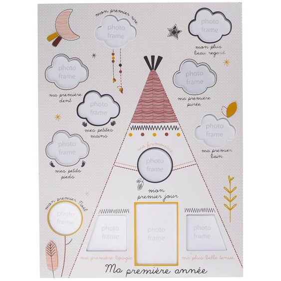 Pèle-mêle 12 Photos En Bois Tipi - Timouki Beige