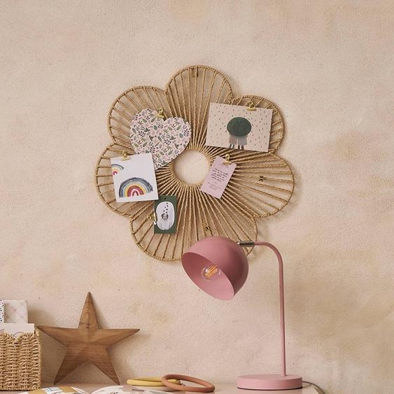 Pêle-mêle fleur en corde de papier beige