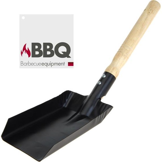 Pelle à barbecue, métal/bois, 37 x 9,5 cm, noir/marron