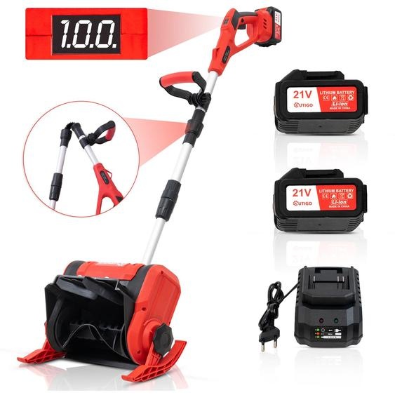 pelle à neige sans fil 900W, fraise à neige sans fil 21V, fraise à neige sans fil avec plaque directionnelle et poignée avant réglable