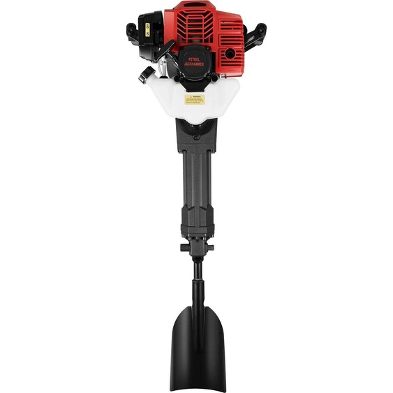 Pelle mécanique à essence - Pelle pour plantation darbres - Deux temps 52 cm³ - Puissance 1900 W - Monocylindre refroidi par air - Réservoir de carburant 1,1 l - Largeur de la pelle 17 cm - Noir