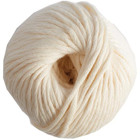 Pelote de laine pure coton ivoire natura XL 100g