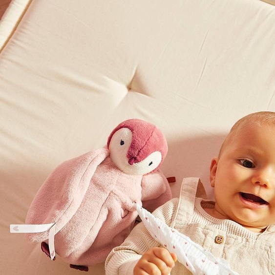 Peluche à bisous manchot Complices - rose