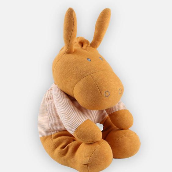 Peluche Coton Bio 40cm Paco Jaune