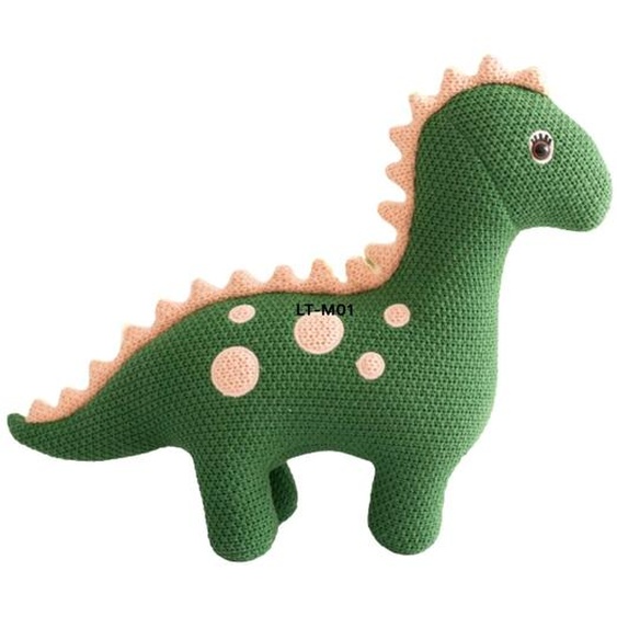 Peluche Dinosaure Mini En Coton Green And Pink
