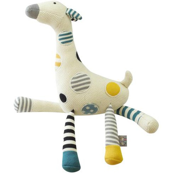 Peluche En Coton Maille Tricot - Doudou Girafe Multicolore