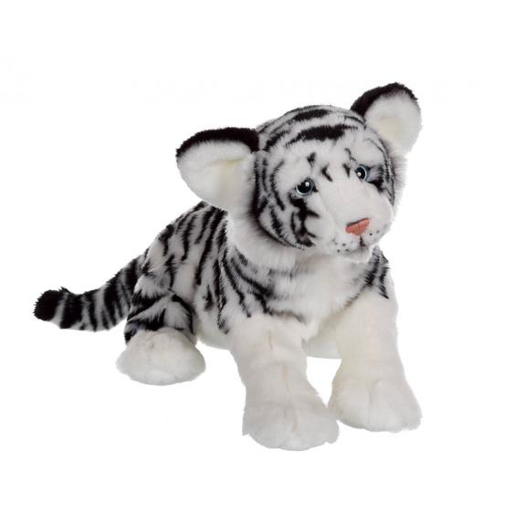Peluche - Fauve Allongé 30 Cm - Tigre Blanc Blanc