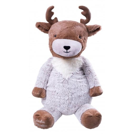 Peluche Géante Renne Qorvik - Made In France Marron, Blanc, Crème, Taupe, G