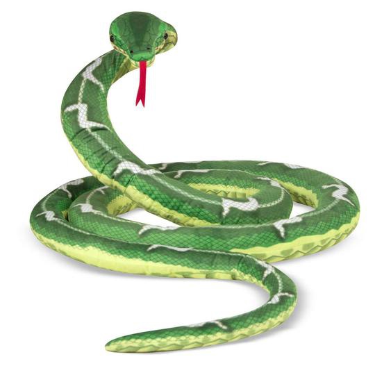 Peluche Géante Serpent Vert