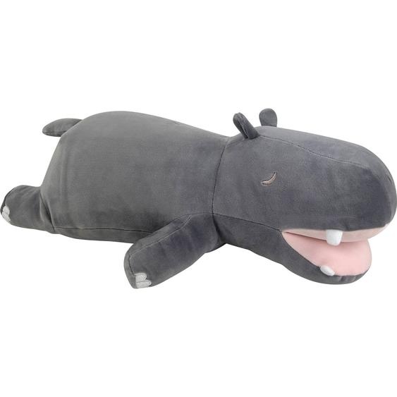 Peluche Hippo Lhippopotame Gris, Rose