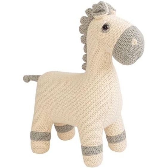 Peluche Jument Mini En Coton White And Grey