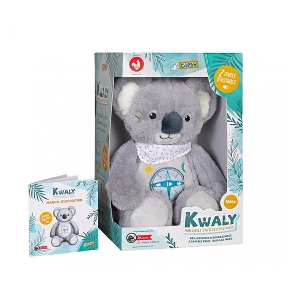 Peluche - Kwaly, Mon Koala Conteur Dhistoires 34 Cm Gris