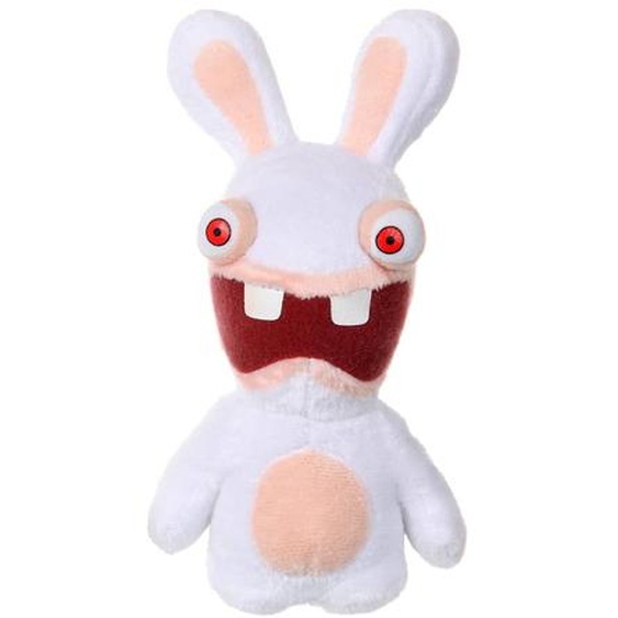 Peluche Lapins Crétins Bouche Ouverte - 18 Cm Blanc