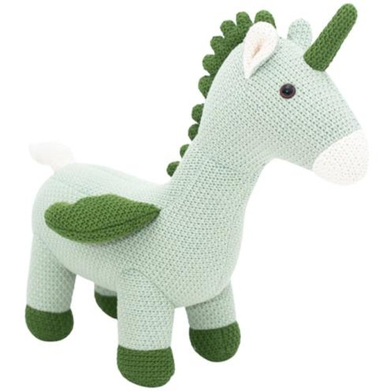 Peluche Licorne Ailée Mini En Coton Light And Dark Green