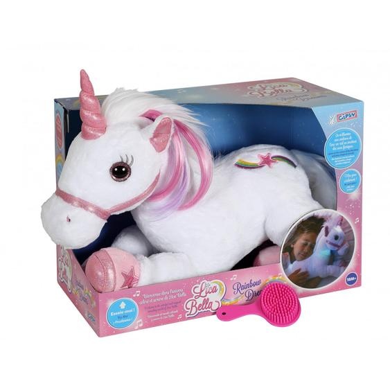 Peluche - Licorne Lica Bella Féerique, Peluche Musicale Et Lumineuse - 35 Cm Rose