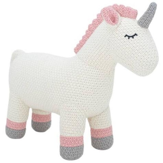 Peluche Licorne Mini En Coton White And Pink