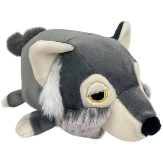 Peluche Loulou Le Loup Gris, Blanc, Noir
