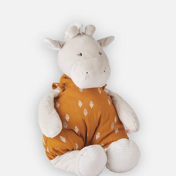 Peluche Medium Tiga En Mousseline De Coton Bio Et Beige