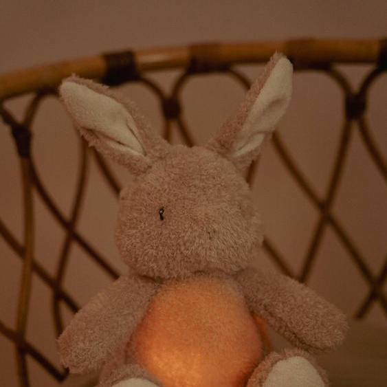 Peluche musicale et lumineuse Lapin beige