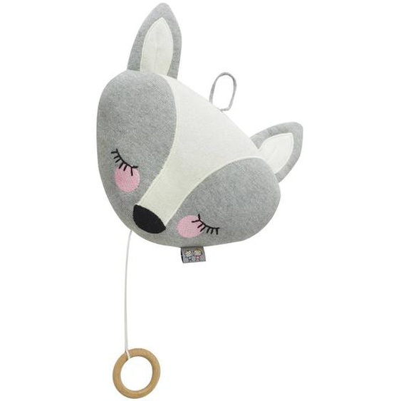 Peluche Musicale Renard En Coton Bio Dino Gris