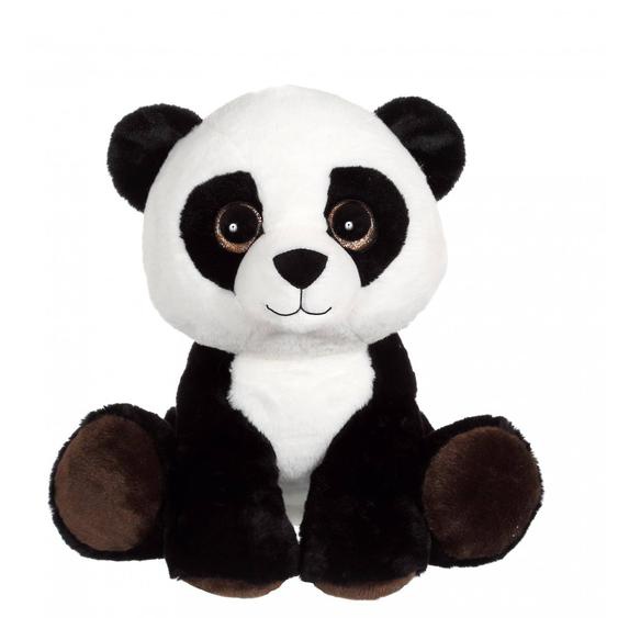 Peluche - Peluche puppy Eyes Pets Panda Noir Et Blanc - 40 Cm Noir