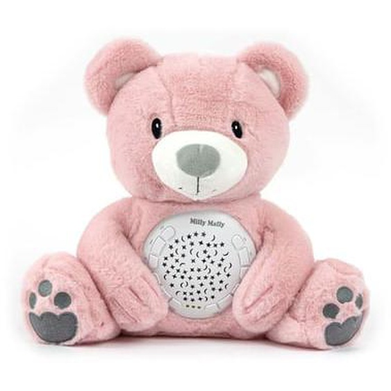 Peluche projecteur Milly Mally Ours Rose