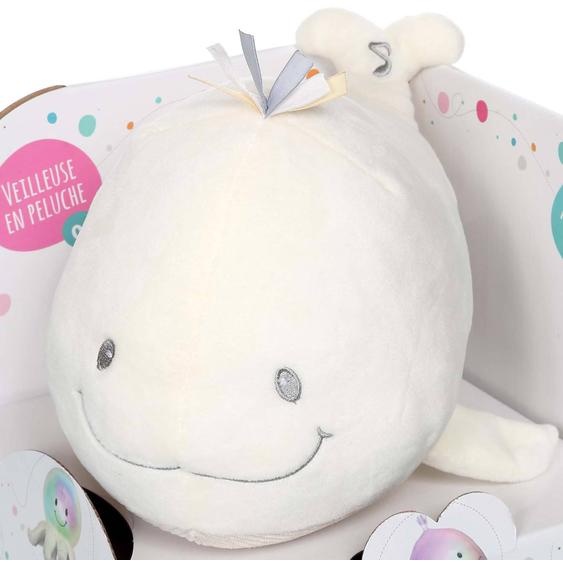 Peluche - Veilleuse Glow Soft - Baleine Crème Beige