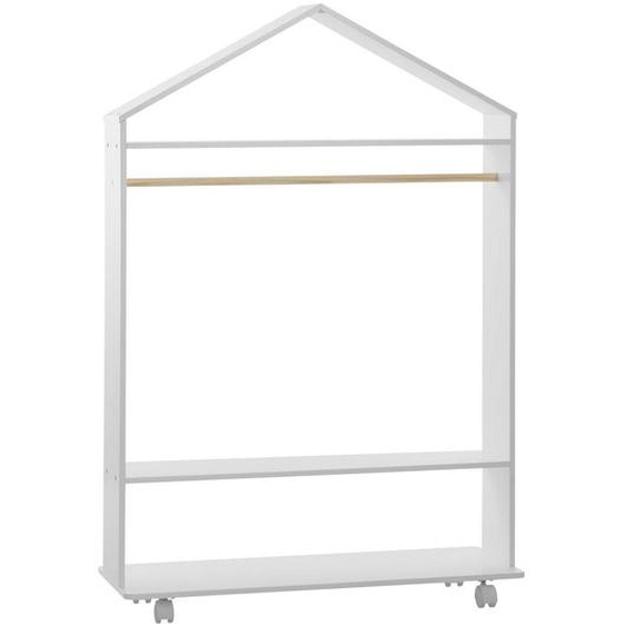 Penderie Enfant À Roulettes Blanc