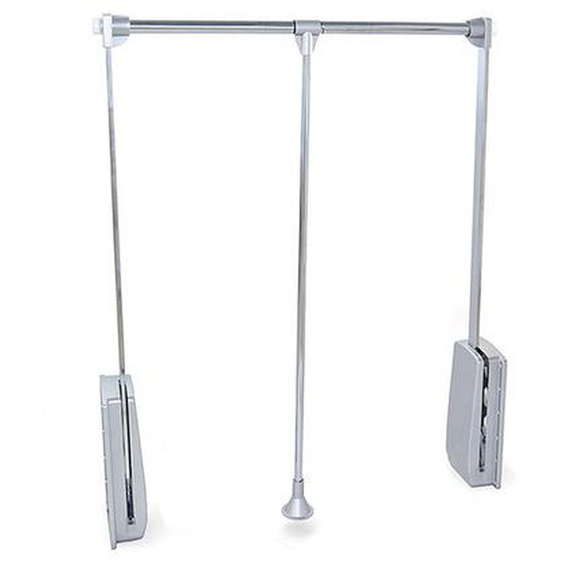 Penderie rabattable - Emuca - 7086111 - Réglable 450-600 mm - Finition Chromé - Charge 12kg