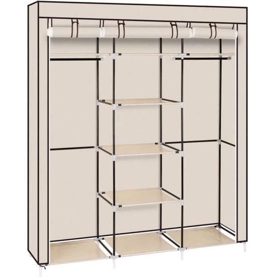 Penderie Souple en Tissu Non-tissé Armoire de Rangement (149.5x44x174)cm