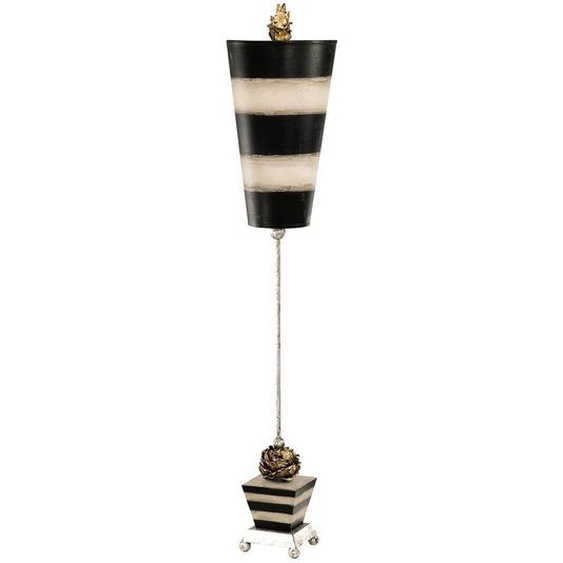 Peony lampe de table taupe avec bandes noires Flambeau FB-PEONY-TL