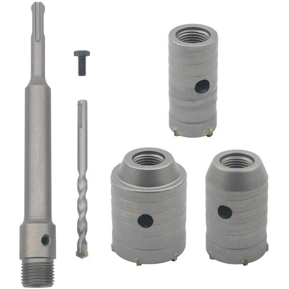 Perceuse à béton avec acier à outils et système de fixation SDS Plus, disponible en diamètres de 35 mm, 45 mm et 55 mm