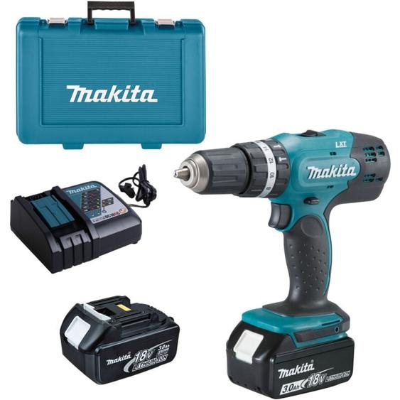 Perceuse à percussion 18V lxt (2x3.0 Ah) en coffret Makita DHP453RFE