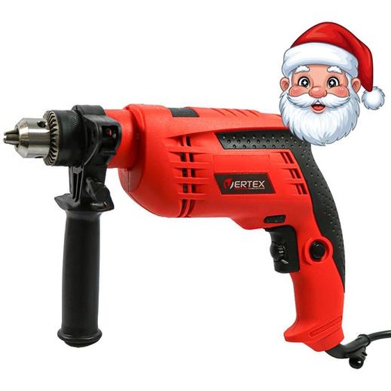 Perceuse à percussion 710W Vertex + jauge de profondeur | Perce le métal, le béton, le bois