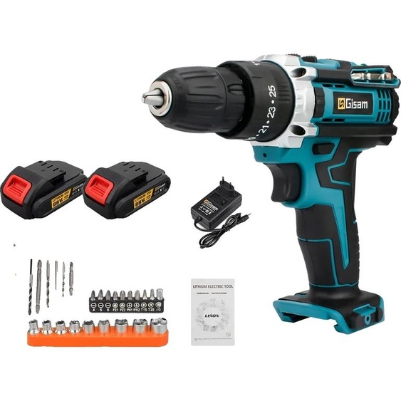 Perceuse à percussion, couple de 28 N-m, vitesse de 1600 tr/min, carton bleu