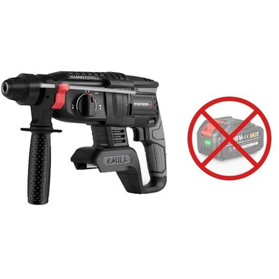 Perceuse à percussion électrique, moteur sans balai, sans fil, kit noir A