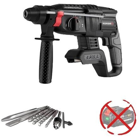 Perceuse à percussion électrique, moteur sans balai, sans fil, kit noir B