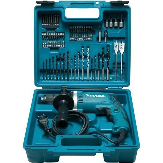 Perceuse à percussion MAKITA - 710W + kit accessoires - HP1631KX3