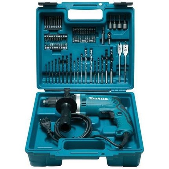 Perceuse à percussion Makita HP1631KX3 - 710W - Kit accessoires