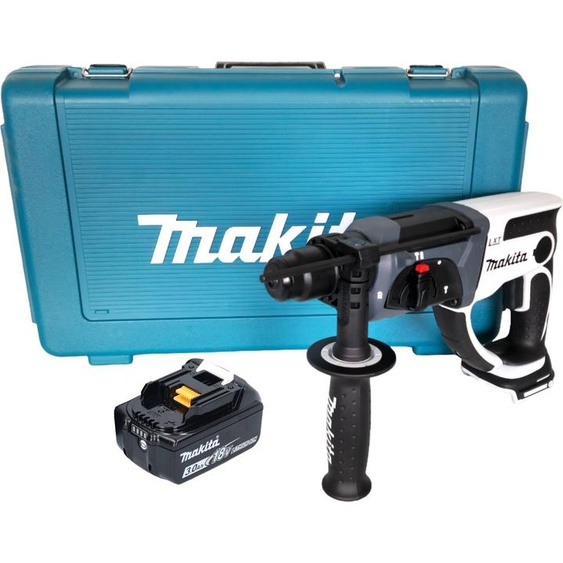 Makita DHR 202 F1W Marteau perforateur sans fil 18 V 20 mm 2,0 J blanc + 1x batterie 3,0 Ah + coffret - sans chargeur