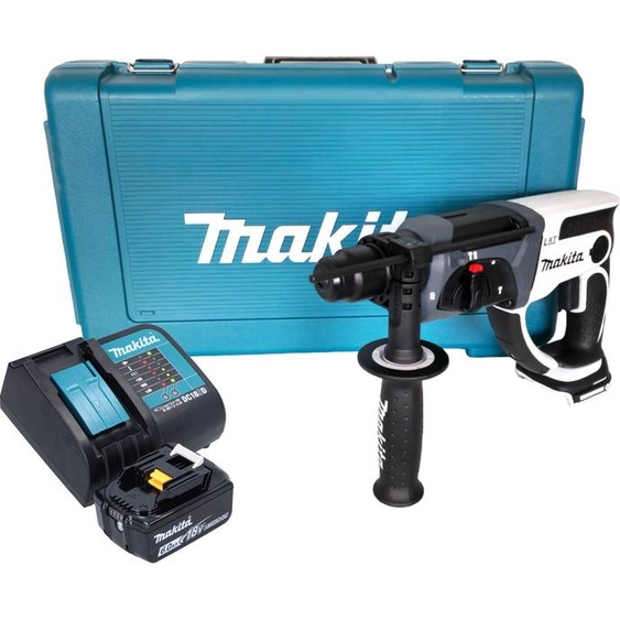 Makita DHR 202 SG1W Marteau perforateur sans fil 18 V 20 mm 2,0 J blanc + 1x batterie 6,0 Ah + chargeur + coffret