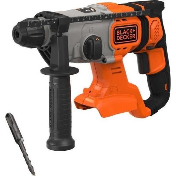Perceuse à Percussion SDS Black+Decker BCD900B, 18V, 1.2J, 3 Fonctions, Sans Batterie Ni Chargeur