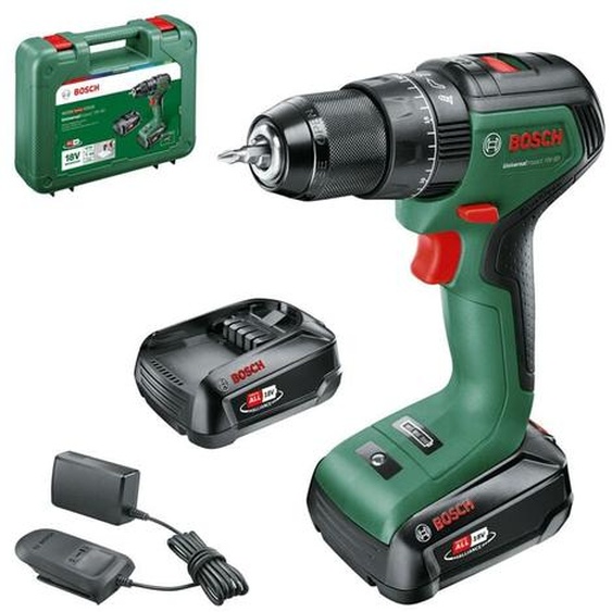 Perceuse à percussion UniversalImpact 18V-EC 2 batteries 2,0Ah + al 18V-20 - Bosch
