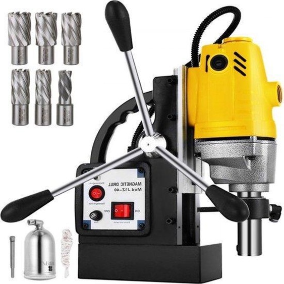 Perceuse électrique à main - 1100 W - Jeu de 7 pièces en acier rapide (HSS)