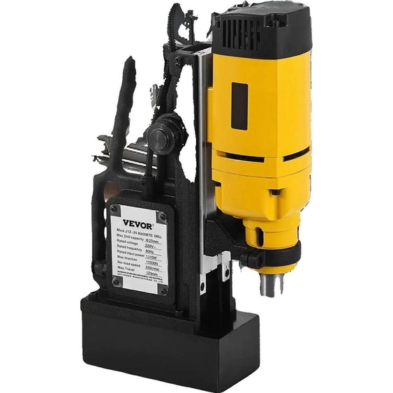 Perceuse magnétique, puissance 1200 W, tension 220 V, vitesse nominale 500 tr/min, adhérence magnétique 13500 N, taille maximale de perçage 1-23 mm